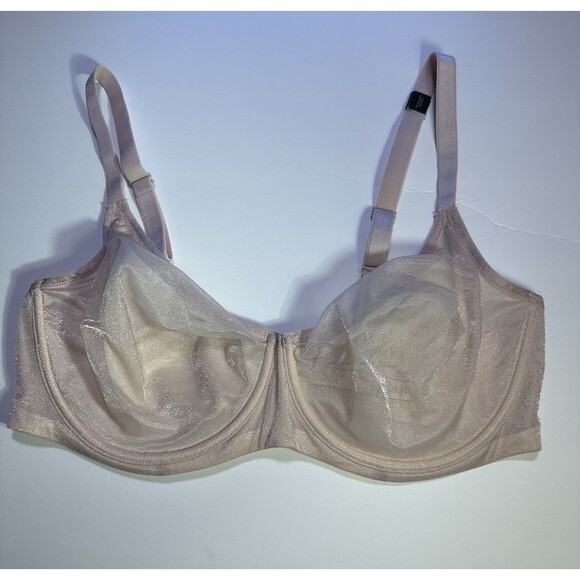 NWT Victoria’s Secret Body By Victoria Unlined shimmer light Pink Bra Size 38DDD - Picture 1 of 5